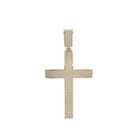 Iced-Out Zirconia Cross Pendant (14K)