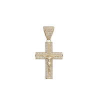 Iced-Out Crucifix Pendant (14K)
