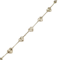 Cable Link Diamond-Cut Heart Charm Bracelet (14K)