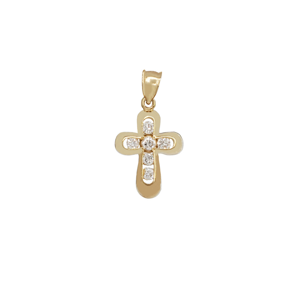 Zirconia Axis Cross Pendant (10K)