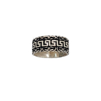 Antique Finish Greek Key Byzantine Ring (Silver)