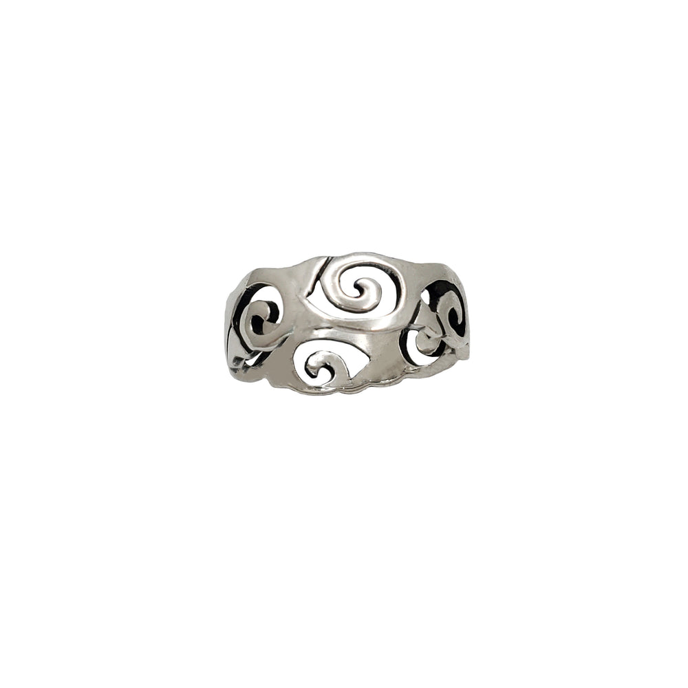 Swirl Imprint Ring (Silver)