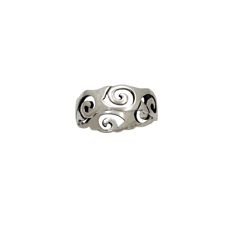 Swirl Imprint Ring (Silver)