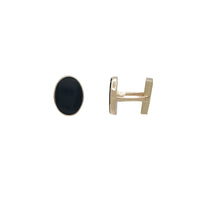 Oval Black Onyx Buttons (14K)