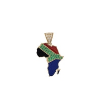 Enamel Africa Map Pendant (14K)