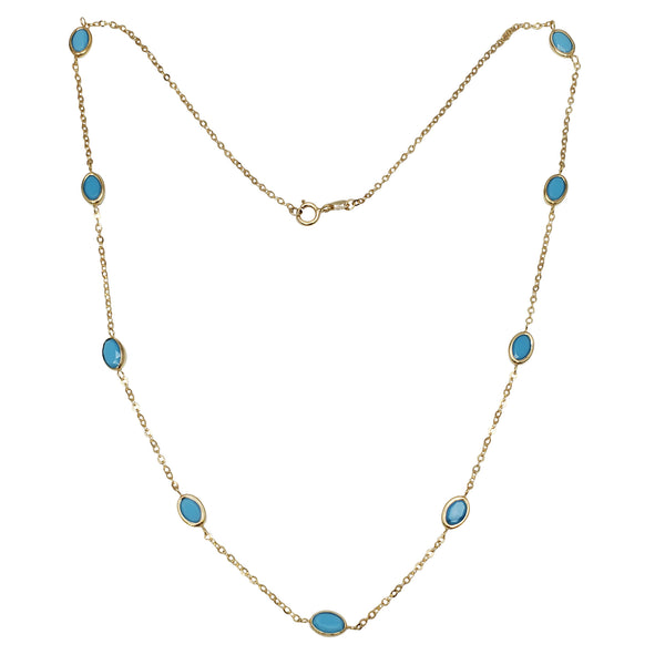 Turquoise Fancy Chain (14K)