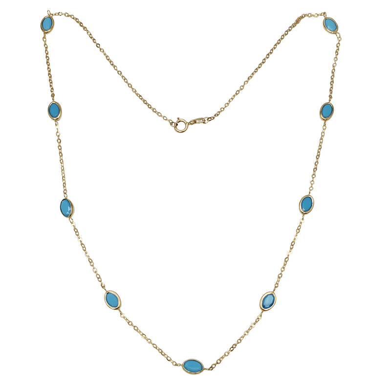 Turquoise Fancy Chain (14K)