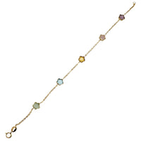 Flower Stone Fancy Bracelet (14K)