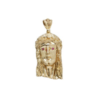 Yellow Gold Jesus Head Pendant (14K)