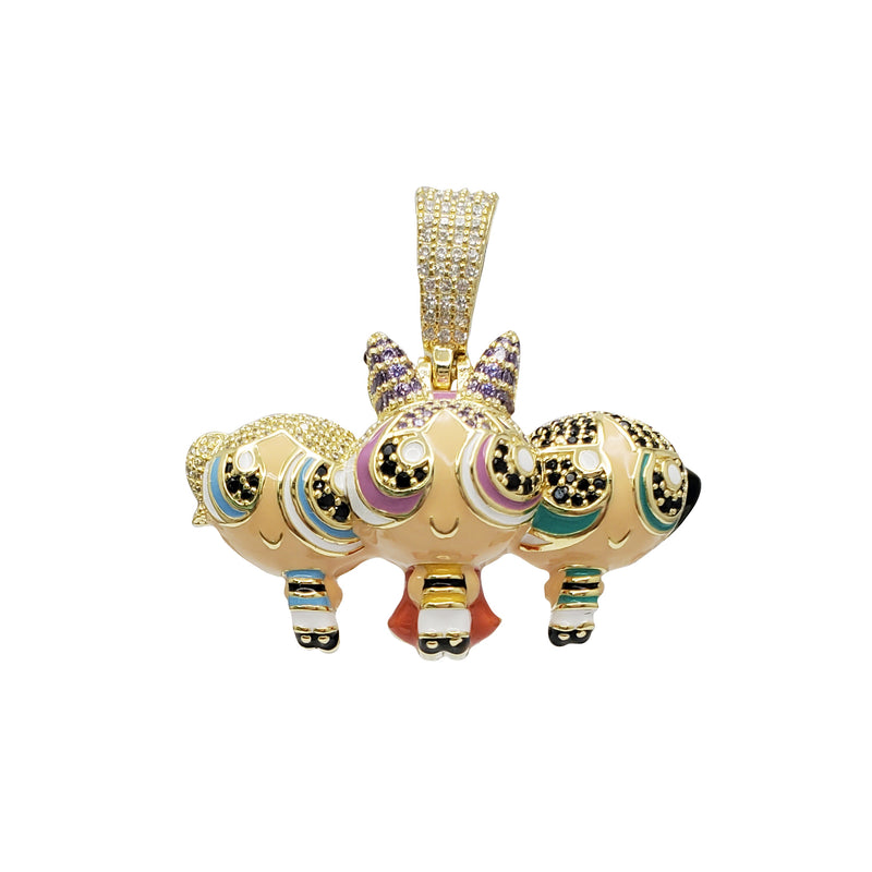 The Powerpuff Girls Pendant (Yellow Silver)