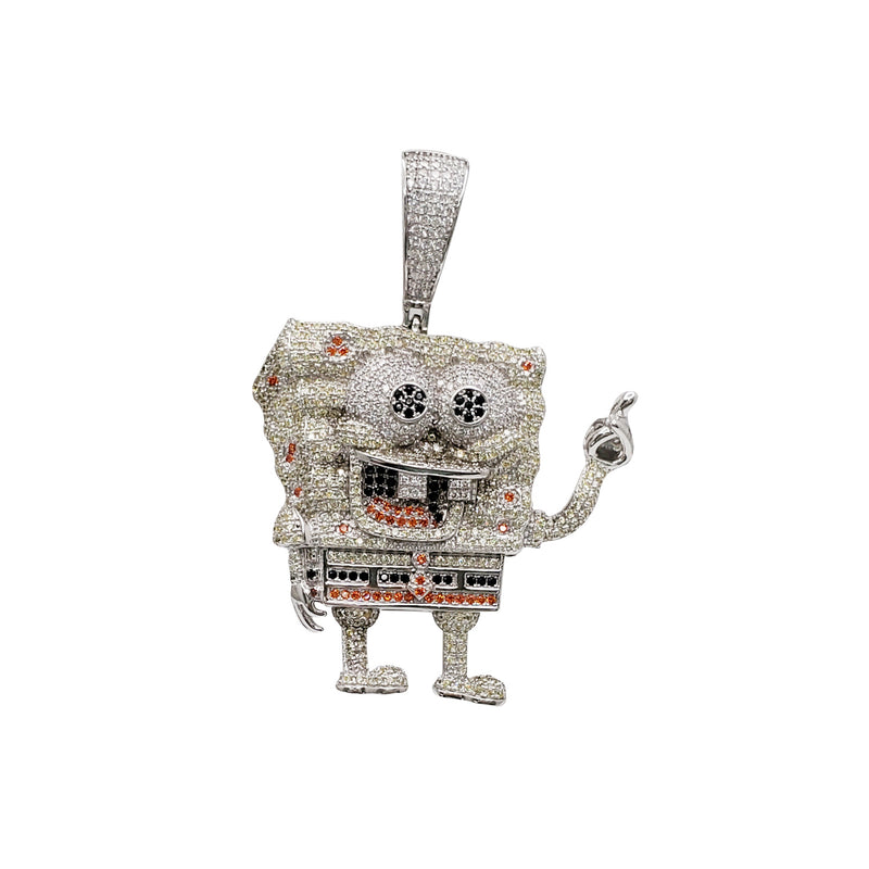 Zirconia SpongeBob SquarePants Pendant (Silver)