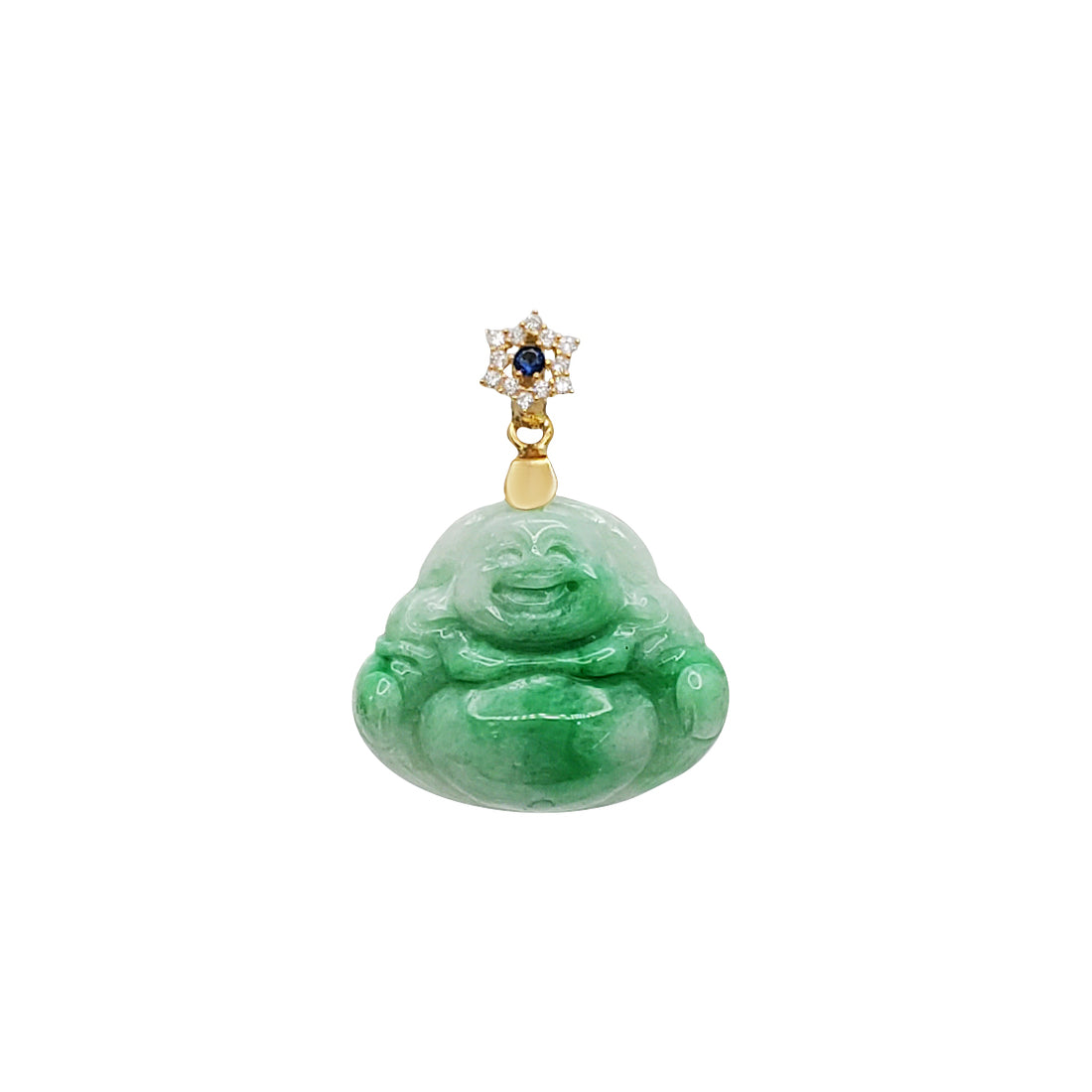 仏陀 Buddha 翡翠 JADE ジェイド チャーム 14k 仏陀 Buddha 翡翠 JADE