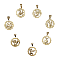 Yellow Gold Zodiac Sign Pendant (14K)