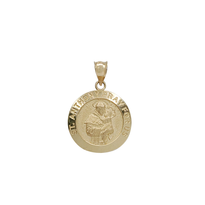 Saint Anthony "Pray For Us" Medallion Pendant (14K)