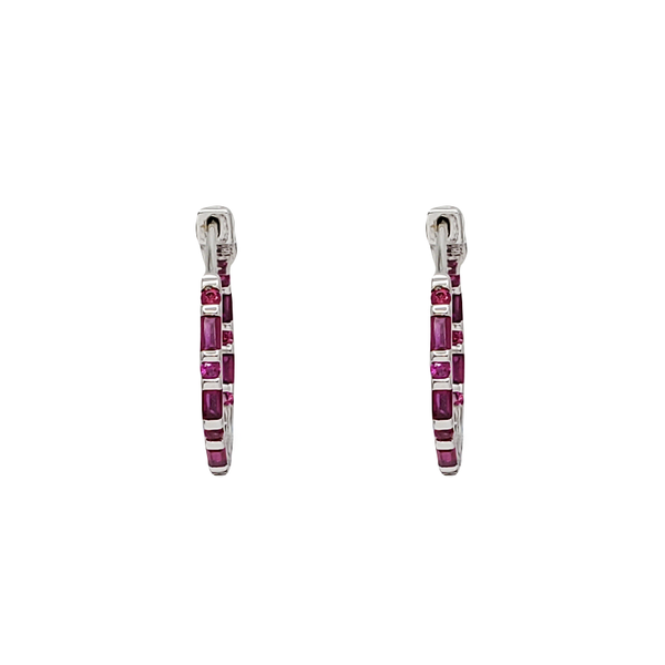 Zirconia Huggies Earrings (Silver)