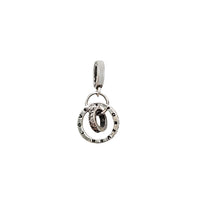 Zirconia Double Link Charms & Pendant (Silver)