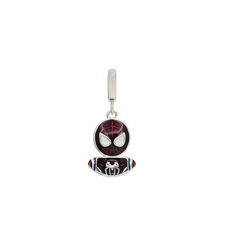 Enamel Spider Man Charms & Pendant (Silver)