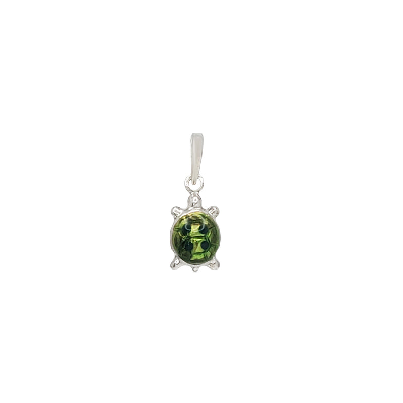 Enamel Turtle Pendant (Silver)