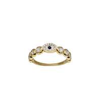 Diamond Sapphire Evil Eye Ring (14K)