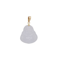 Purple Laughing Buddha Jade Pendant (14K)