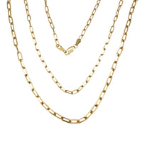 Solid Paperclip Necklace (14K)