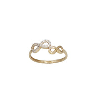 Zirconia Bypass Infinity Sign Ring (14K)