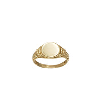 Textured Signet Pinky Ring (14K)