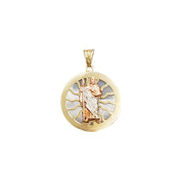 Tricolor Saint Jude Round Pendant (14K)