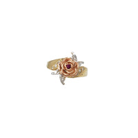 14K Two-Tone Rose Flower Ring