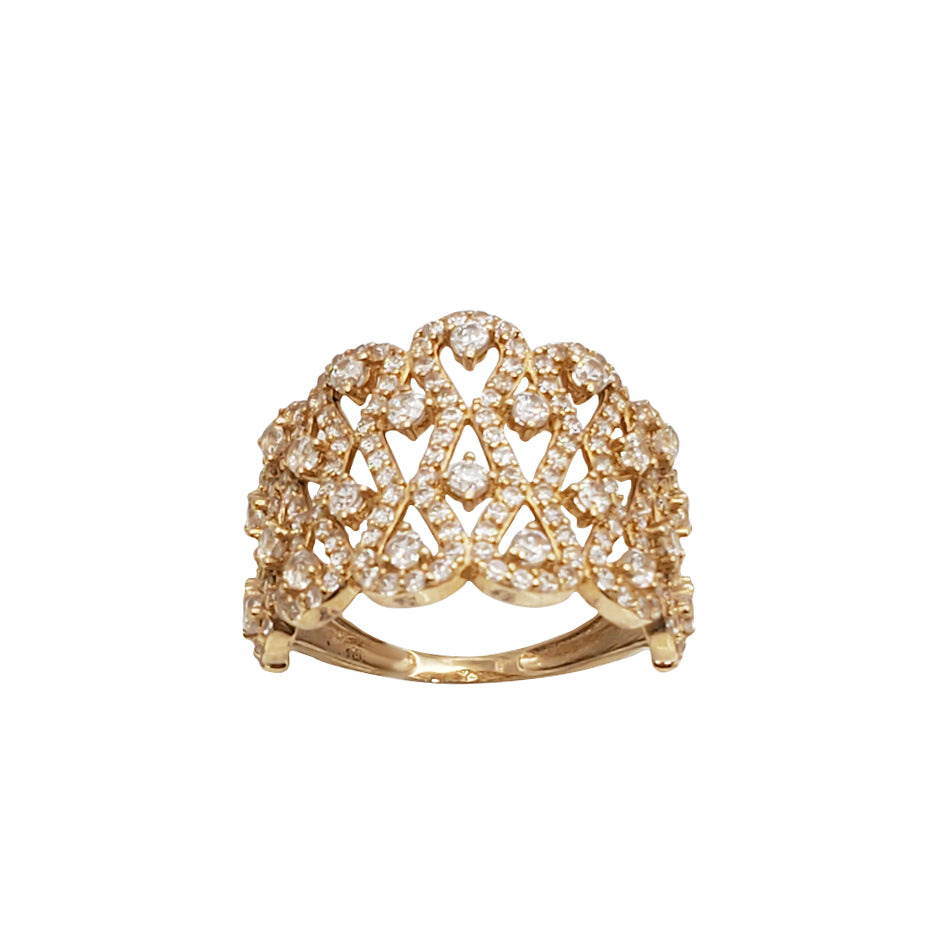 Yellow Gold Zirconia Fancy Ring (14K)
