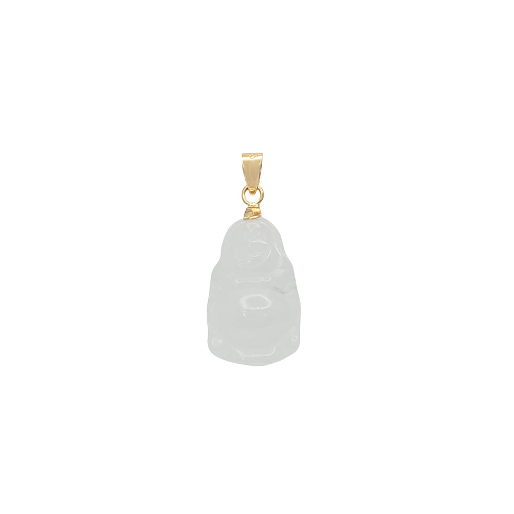 Light Green Jade Buddha Pendant (14K)
