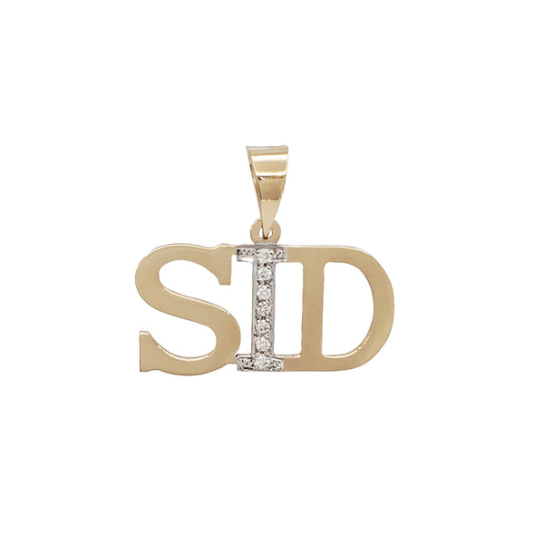 14K Custom “SID” Gold Pendant (7PT Genuine Diamond)