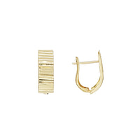 Diamond-Cut Huggie Earrings (14K)