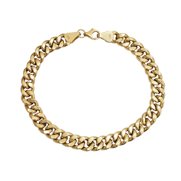 [Lobster Lock] Lightweight Miami Cuban Bracelet (14K)