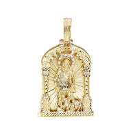 Two-Tone Saint Lazarus Medallion Pendant (14K)