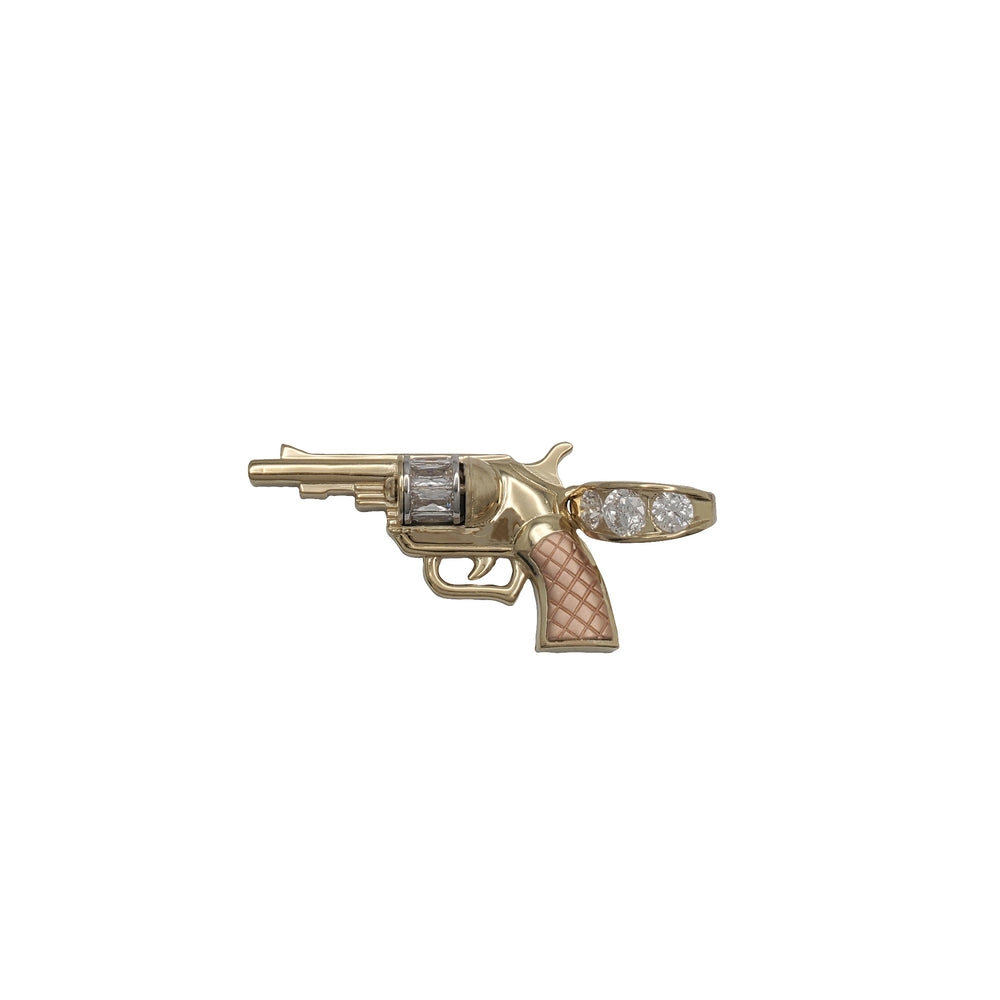 Tri-zlatni privjesak za revolver (14K)
