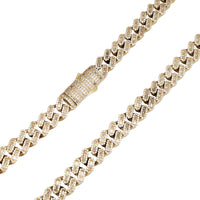 Yellow Gold CZ Baguette Monaco Chain (14K)