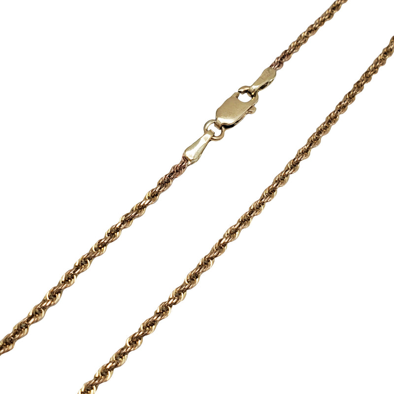 Yellow Gold Solid Rope Bracelet (10K)