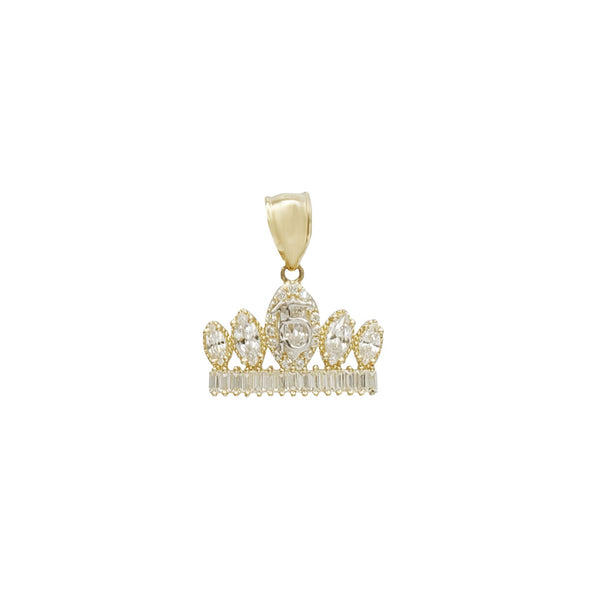 Fifteen/Quinceanera (15) Crown Pendant (14K)
