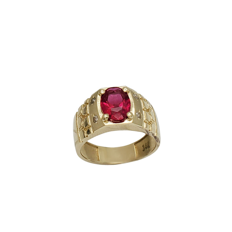 Nuggets CZ Oval Baby-Sized/ Pinky Ring (14K)