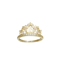 Zirconia Pink Crown 15 Quinceanera Ring (14K)