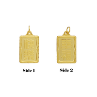 Blessed/Happiness Chinese Bar Pendant (24K)