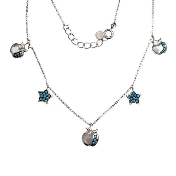 Star Apple Charms Anklet (Silver)