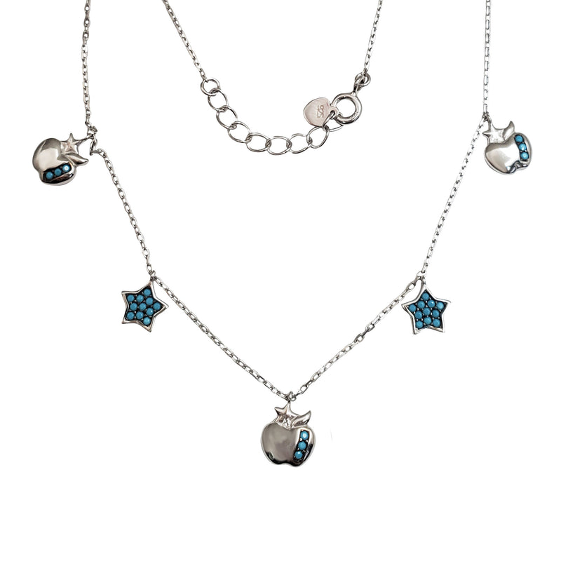 Star Apple Charms Anklet (Silver)