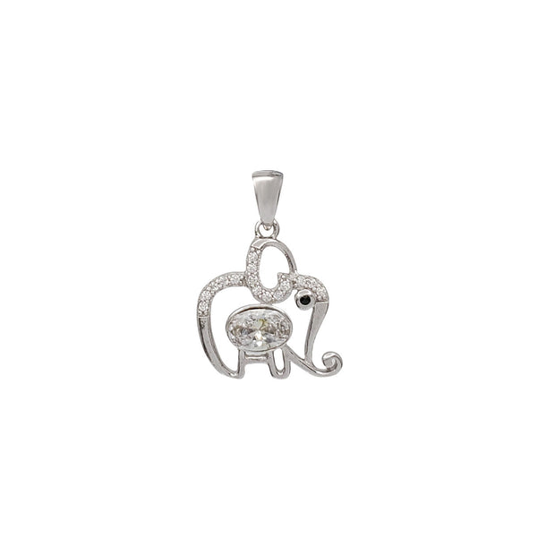Icy Elephant Pendant (Silver)