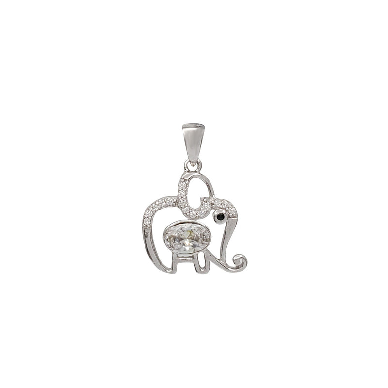Icy Elephant Pendant (Silver)