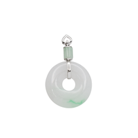 Round Jade Pi Disc Pendant (14K)
