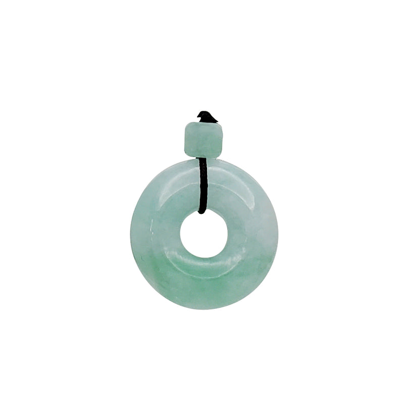 Light Green Jade Donut Pendant (14K)