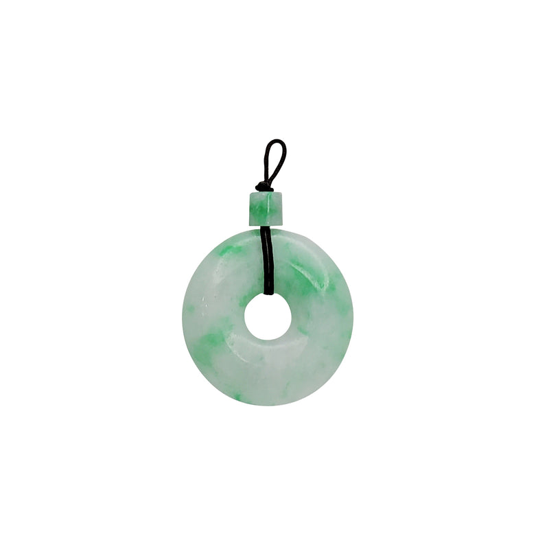 Light Green Jade Donut Pendant (14K)
