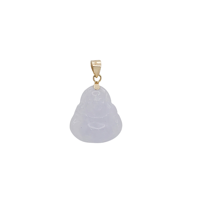Light Purple Jade Buddha Pendant (14K)